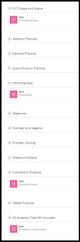 Online 11plus maths course expanded
